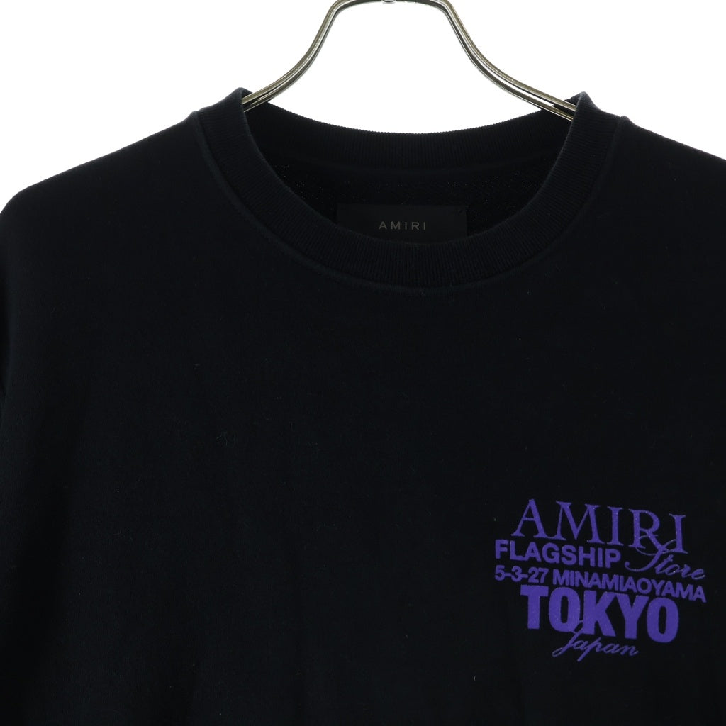 AMIRI(アミリ) TOKYO LIMITED CREWNECK SWEAT SREXMJT095SMRCTT1 ×東京フラッグ ロゴプリント 長袖スウェットトレーナー ブラック