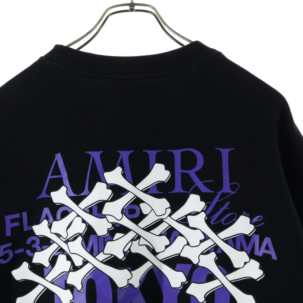 AMIRI(アミリ) TOKYO LIMITED CREWNECK SWEAT SREXMJT095SMRCTT1 ×東京フラッグ ロゴプリント 長袖スウェットトレーナー ブラック