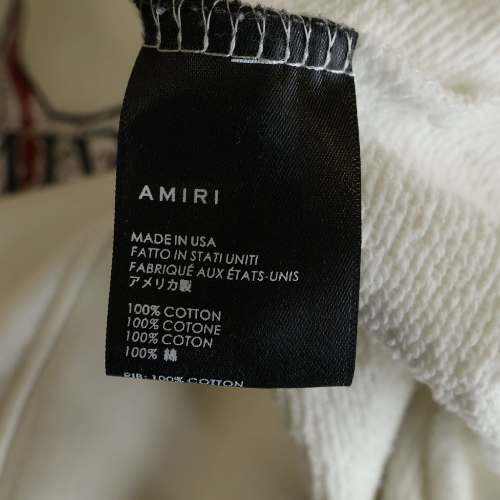 AMIRI(アミリ) ペイズリースタープリント プルオーバーフーディー パーカー ホワイト