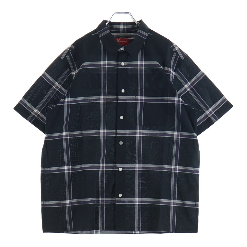 SUPREME(シュプリーム) 21SS Lightweight Plaid S/S Shirt Black ライトウェイト 半袖チェックシャツ ブラック