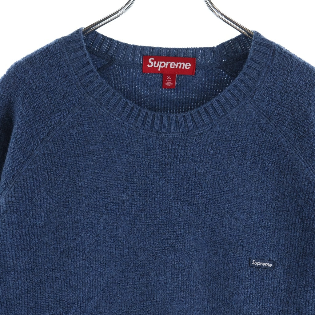 SUPREME(シュプリーム) 24AW Terry Small Box Sweater Blue テリー スモールボックスロゴ クルーネックニットセーター ブルー