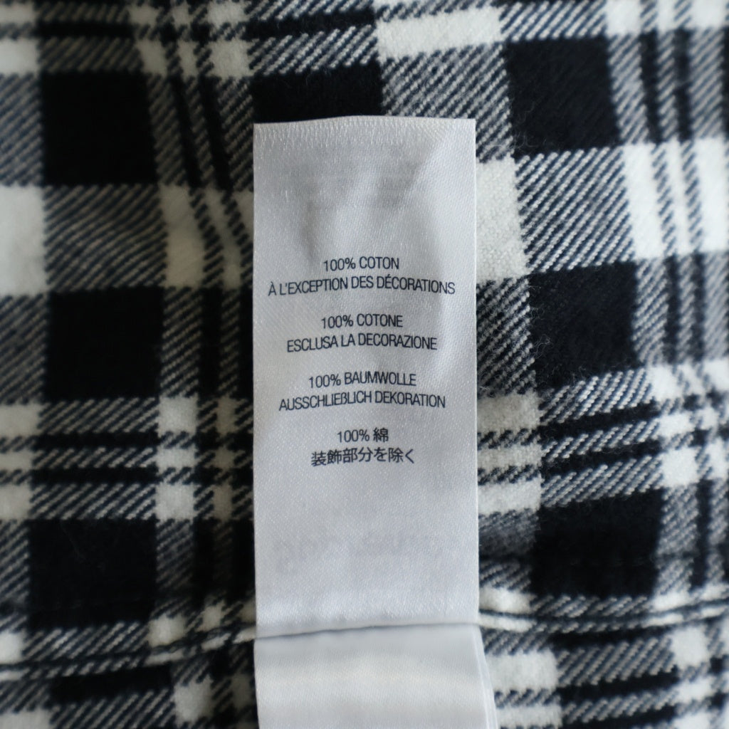 SUPREME(シュプリーム) 25AW Plaid Flannel Shirt White フランネルチェックシャツ 長袖シャツ ホワイト/ブラック