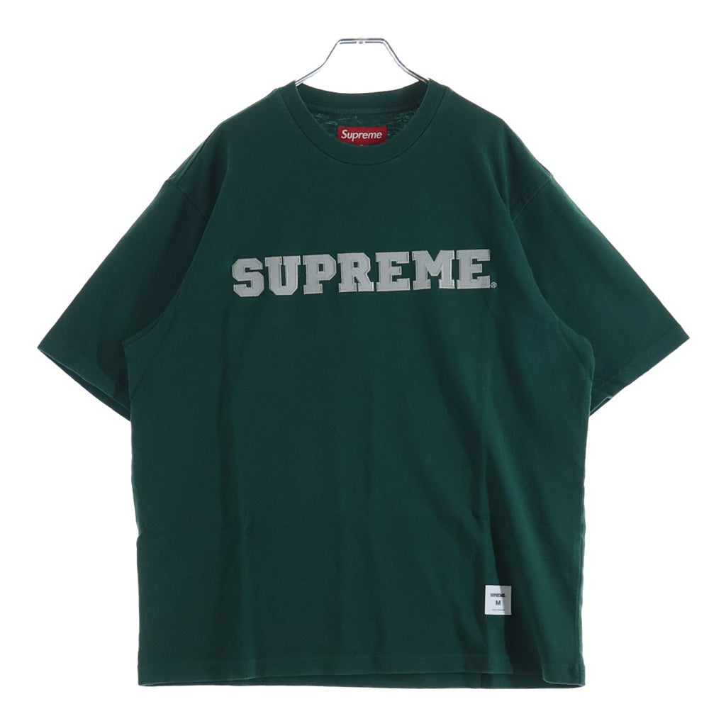 SUPREME(シュプリーム) 25AW Collegiate Appliqu? S/S Top Green カレッジ アップリケ 半袖Tシャツ グリーン