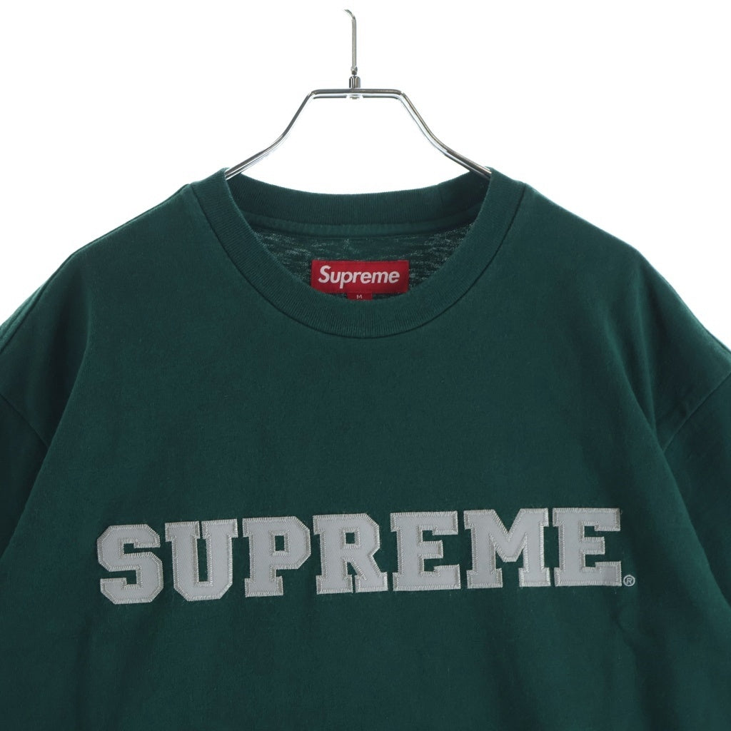 SUPREME(シュプリーム) 25AW Collegiate Appliqu? S/S Top Green カレッジ アップリケ 半袖Tシャツ グリーン