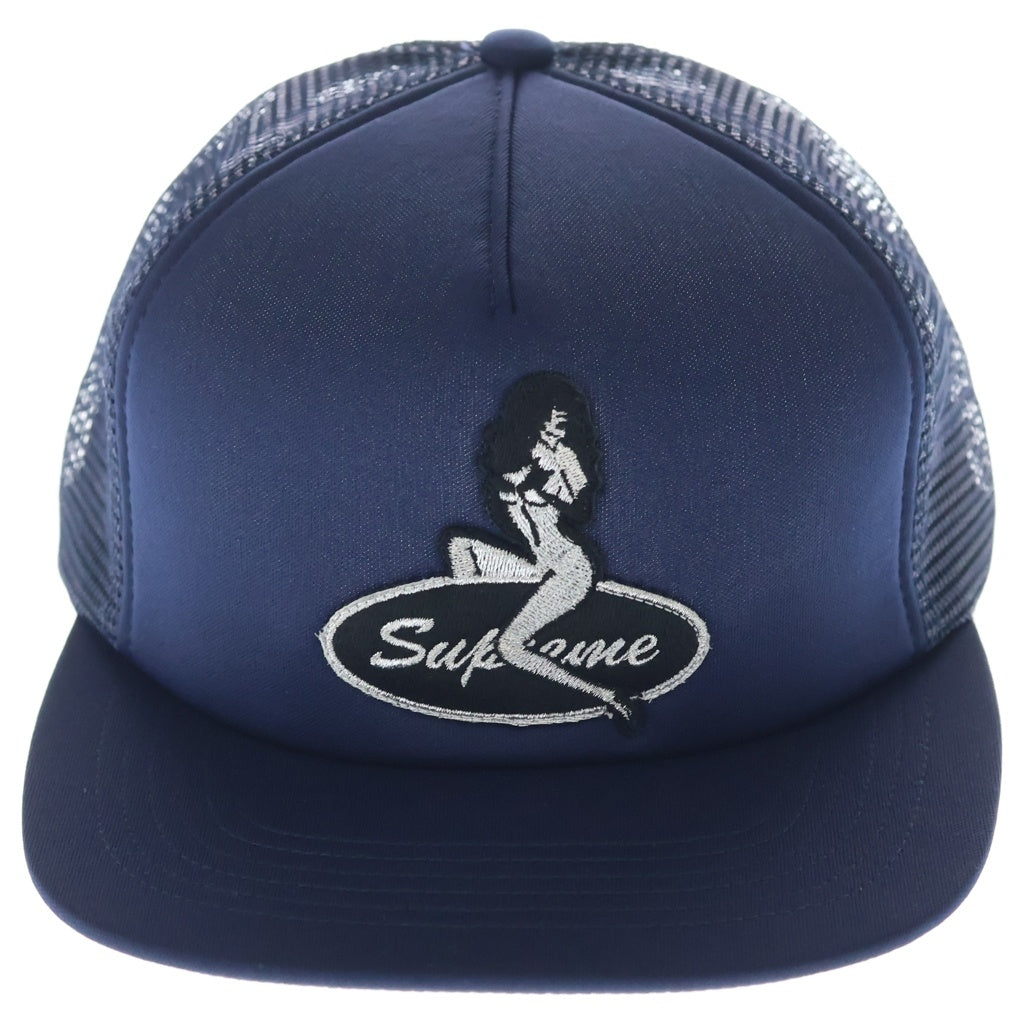 SUPREME(シュプリーム) 25AW Pinup Mesh Back 5-Panel Navy ピンアップ メッシュ 5パネルキャップ 帽子 ネイビー