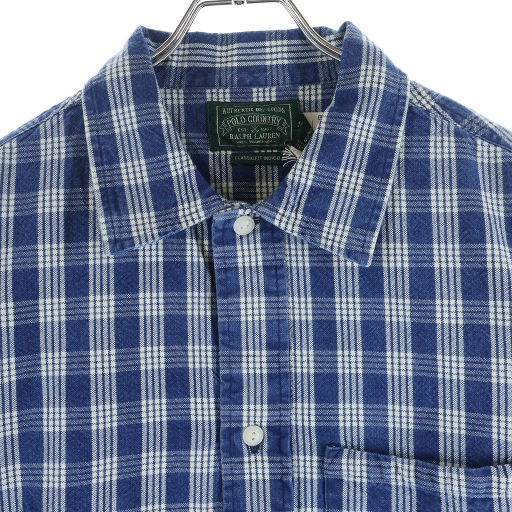 POLO RALPH LAUREN(ポロラルフローレン) Woven Shirt Indigo クラシックフィット 長袖チェックシャツ インディゴ