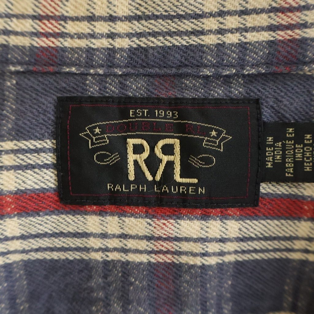 RRL(ダブルアールエル) Check Twill Work Shirt Blue/Cream/Red 長袖チェックシャツ ワークシャツ マルチ