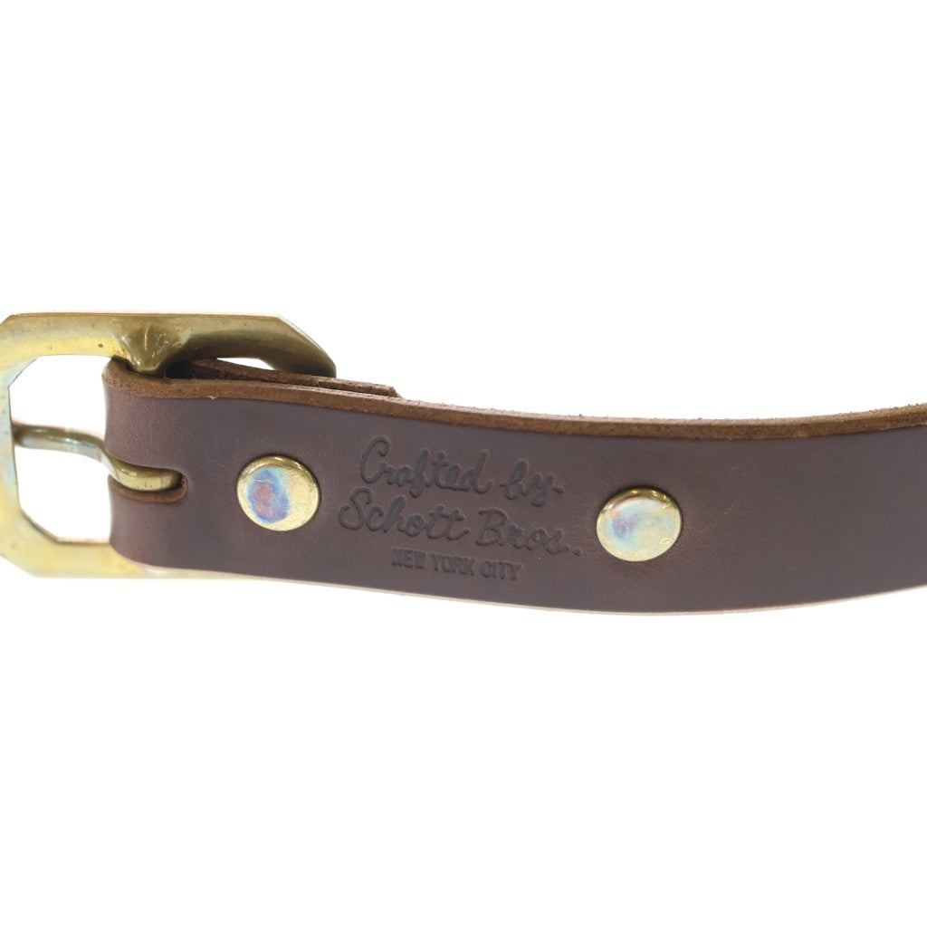 SCHOTT(ショット) PERFECT BELT NARROW Brown パーフェクト ナロー レザーベルト ブラウン 3129046