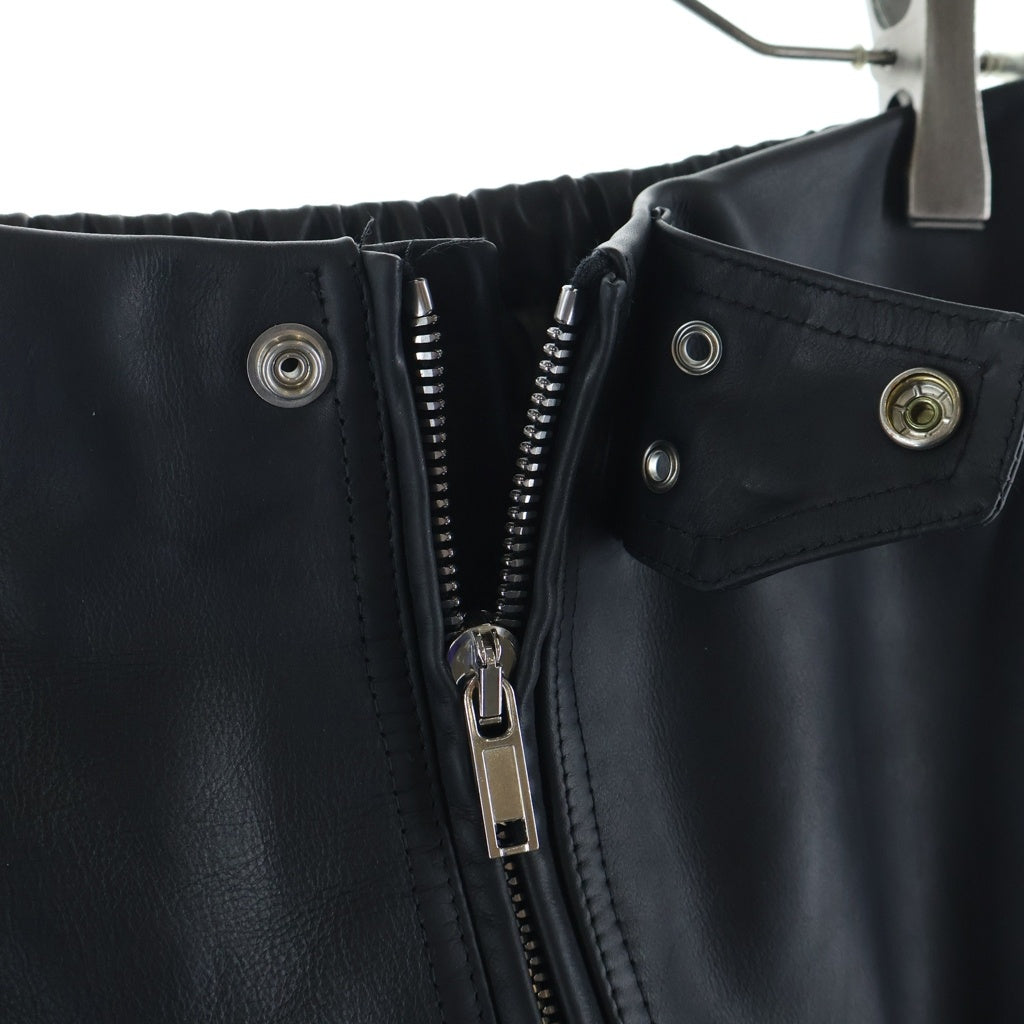 Rick Owens(リックオウエンス) 24SS Luxor Leather Jogger ルクソール レザーパンツ ブラック RU01D3395-LOY