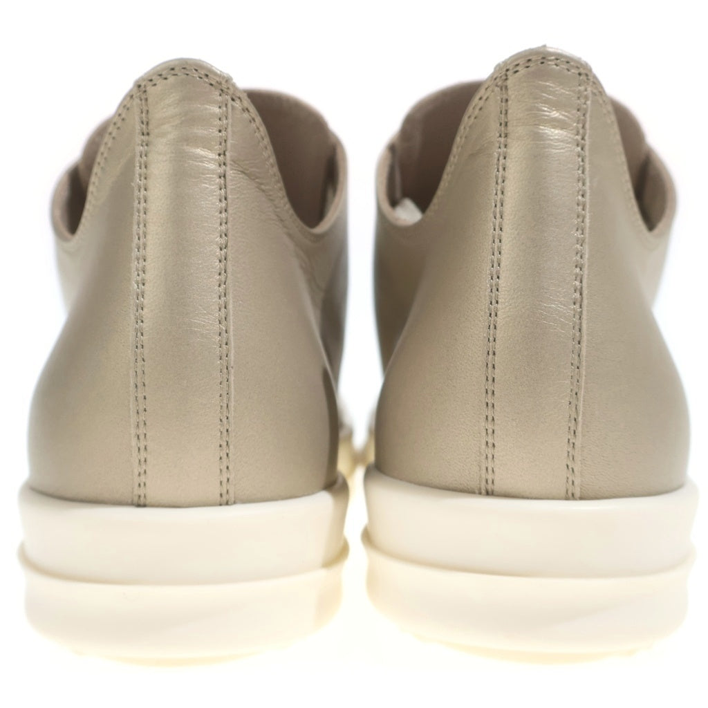 Rick Owens リックオウエンス LOW SNEAKS メタリック レザーローカットスニーカー シルバー RO01E7891-LLPM Rick Owens(リックオウエンス) LOW SNEAKS メタリック レザー