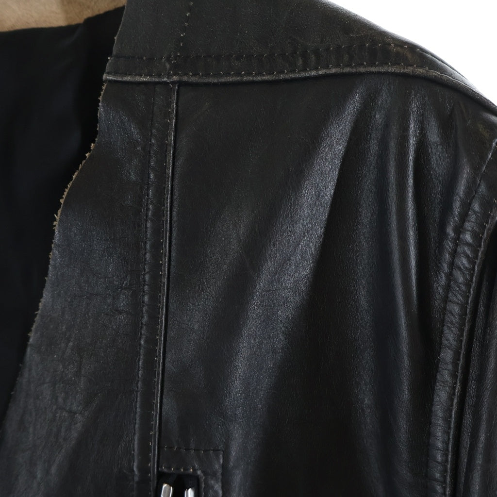 Rick Owens(リックオウエンス) V Safety Jacket セーフティ カーフレザージャケット ブラック RU01E5775 LTP