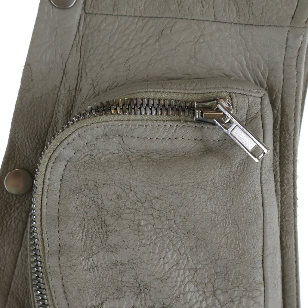 Rick Owens(リックオウエンス) 24AW Cargo Vest ラムレザー カーゴ