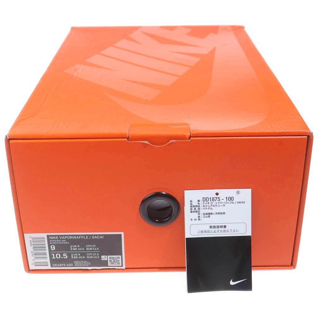 NIKE(ナイキ) ×SACAI VAPOR WAFFLE WHITE GUM サカイ ヴェイパーワッフル ホワイトガム ローカットスニーカー ホワイト US9/27cm DD1875-100