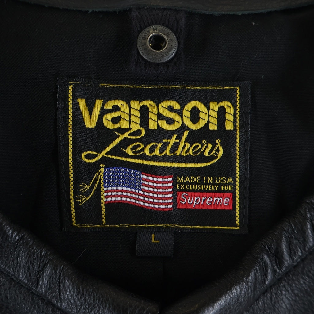 SUPREME(シュプリーム) 17AW Vanson Leather Bones Jacket バンソン ボーン レザージャケット ブルゾン ブラック