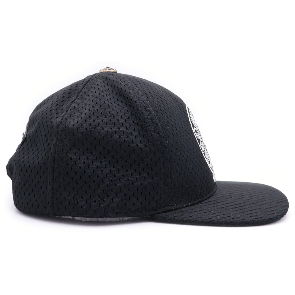 CHROME HEARTS(クロムハーツ) MESH CAP ホースシュー刺繍 スクロールラベル メッシュキャップ 帽子 ブラック