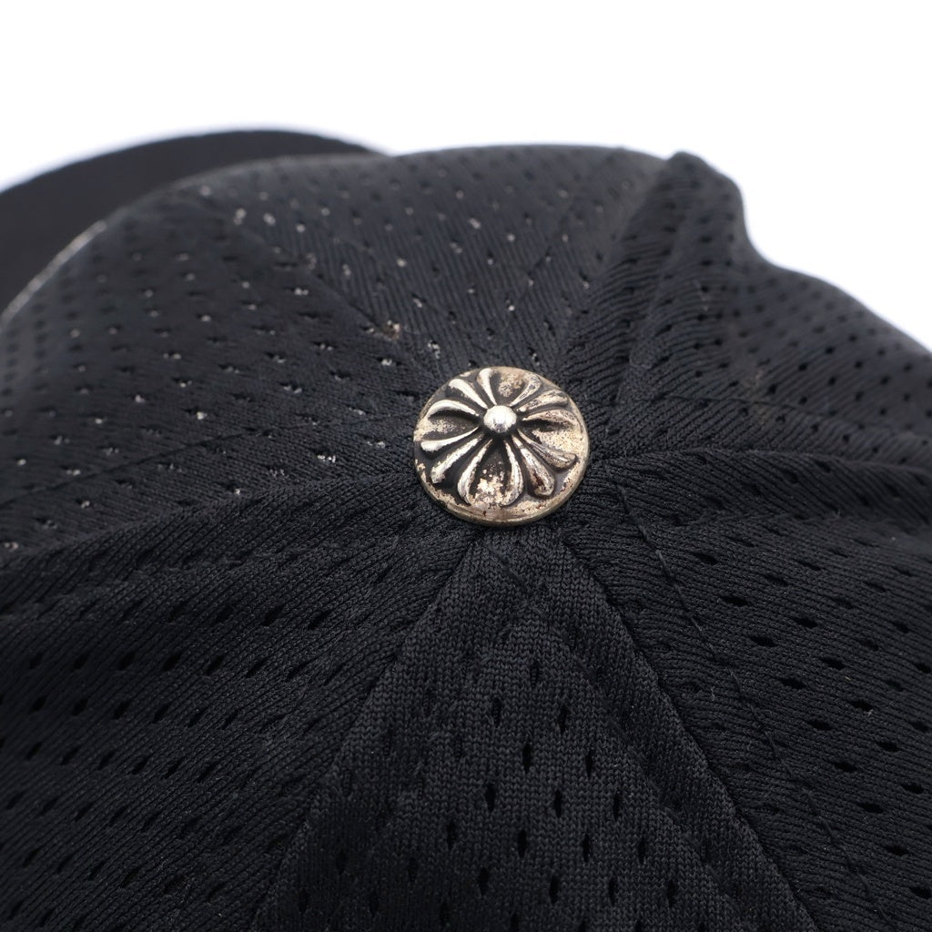 CHROME HEARTS(クロムハーツ) MESH CAP ホースシュー刺繍 スクロールラベル メッシュキャップ 帽子 ブラック