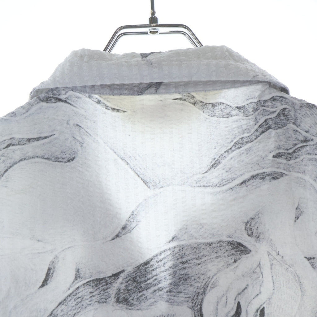 BRAIN-DEAD(ブレインデッド) 25SS DRAGONSPEAKER S/S SHIRT ドラゴンスピーカー オープンカラー 開襟半袖シャツ グレー
