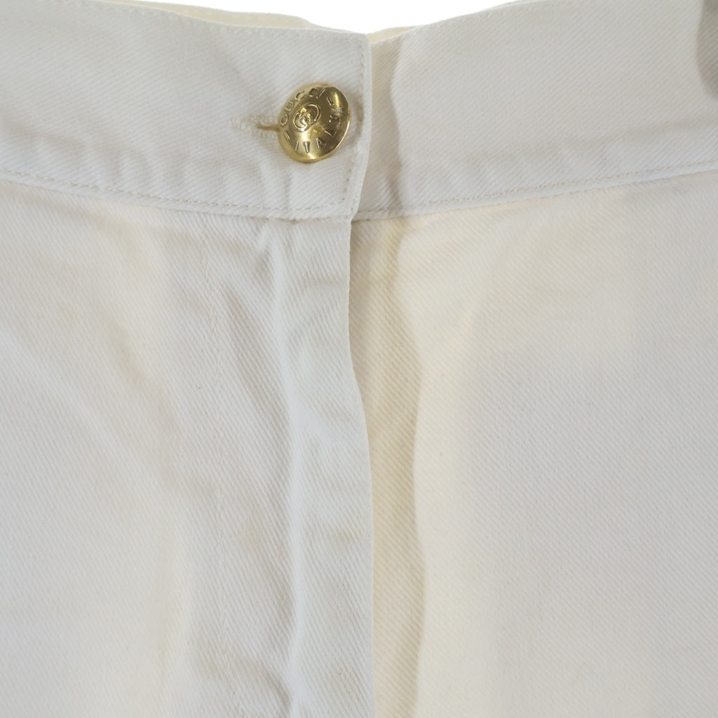 GUCCI(グッチ) Stripe Cotton Shorts サイドライン ショーツ ハーフパンツ ホワイト レディース 527632 XRB86