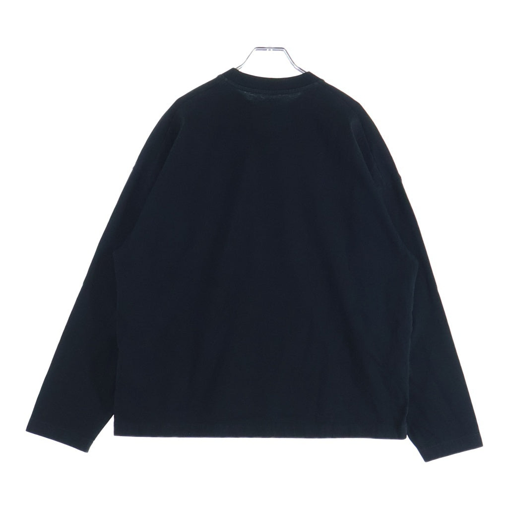 JIL SANDER(ジルサンダー) 24AW L/S T-Shirt ロゴプリント 長袖Tシャツ ロンT ブラック J21GC0167