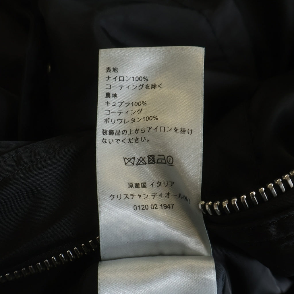Dior HOMME(ディオールオム) 17AW Bee Nylon Hooded Coat ナイロンロングコート フーディー ブラック 733C302A3962