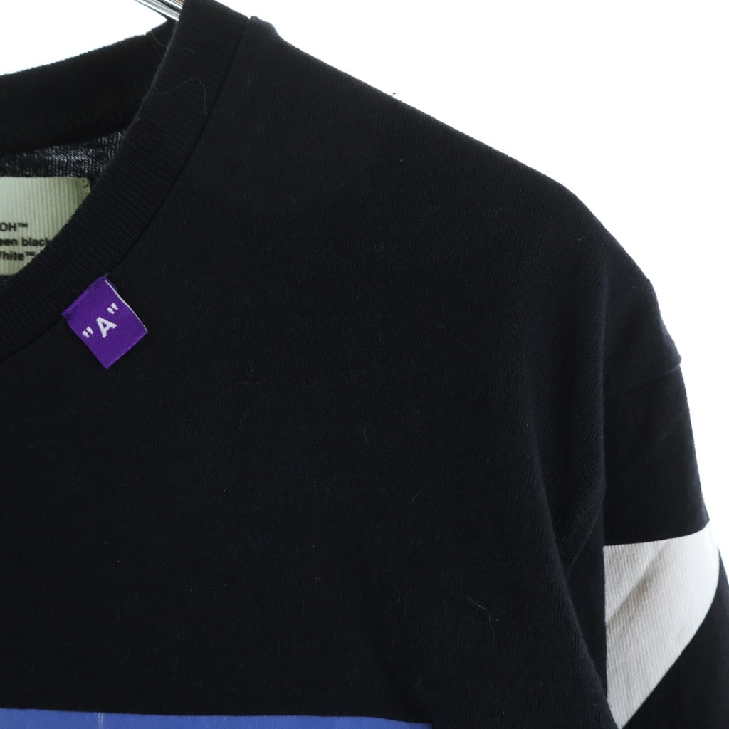 OFF-WHITE(オフホワイト) 18AW Diag Bernini L/S T-Shirt ベルニーニ 長袖Tシャツ ロンT ブラック OMAB001F18185011