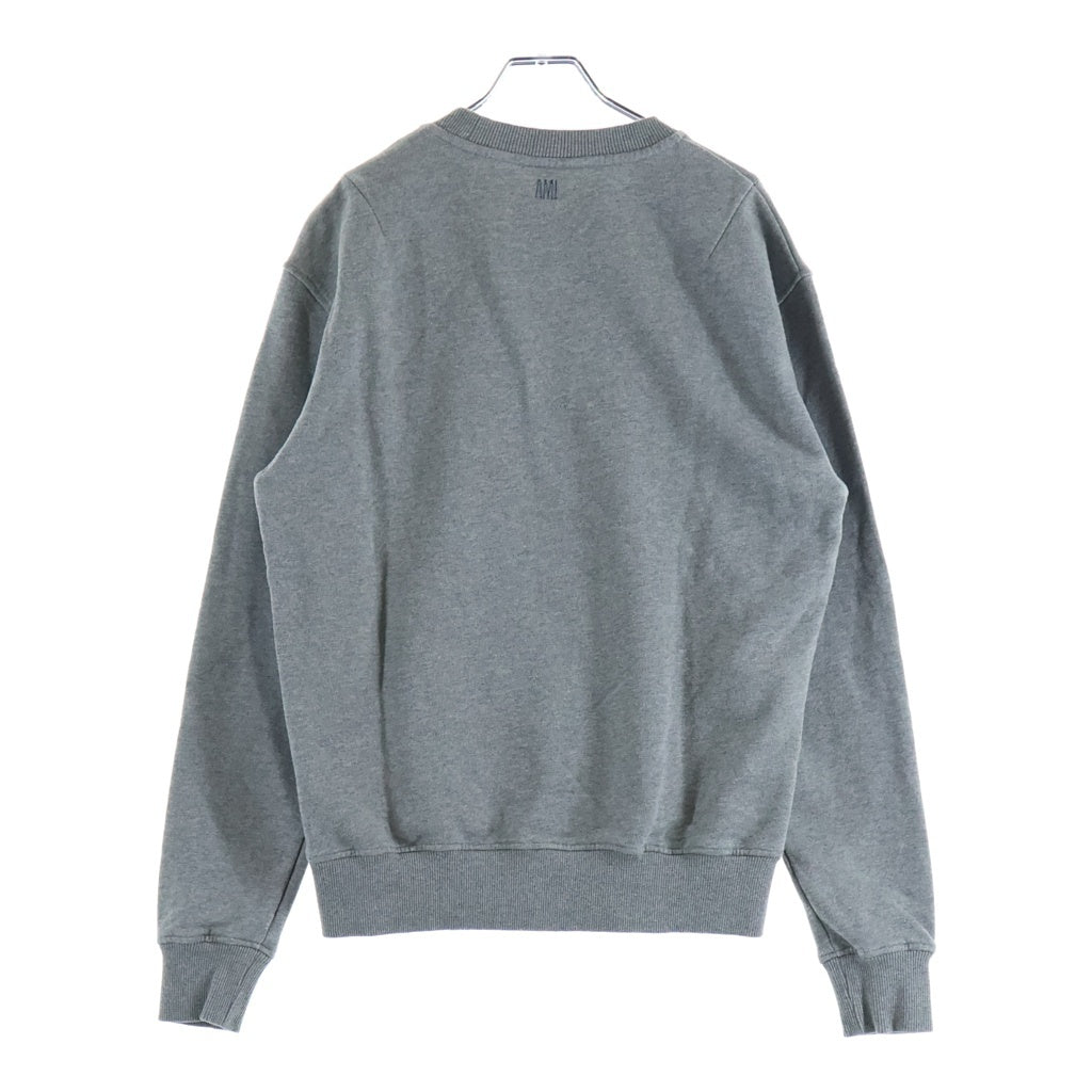 AMI Alexandre Mattiussi(アミアレクサンドルマテュッシ) Sweatshirt ハートロゴ クルーネックスウェットトレーナー グレー A21HJ007.730