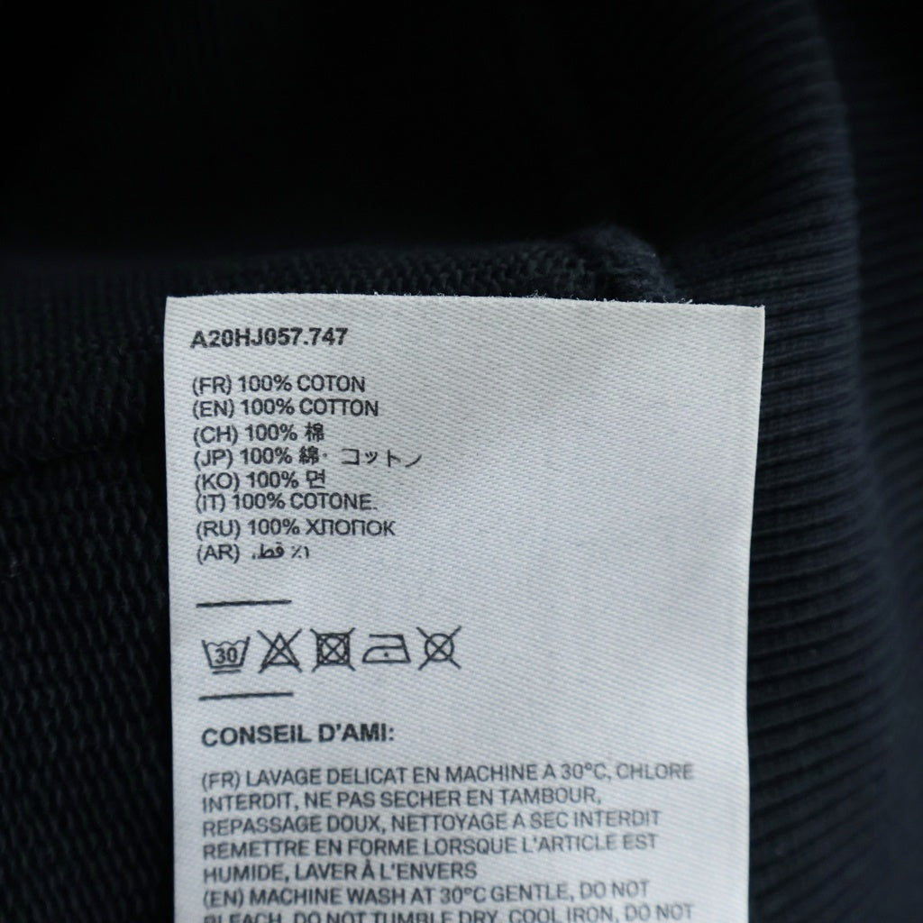 AMI Alexandre Mattiussi(アミアレクサンドルマテュッシ) Hoodie ハートロゴ プルオーバースウェットパーカー フーディー ブラック A20HJ057.747