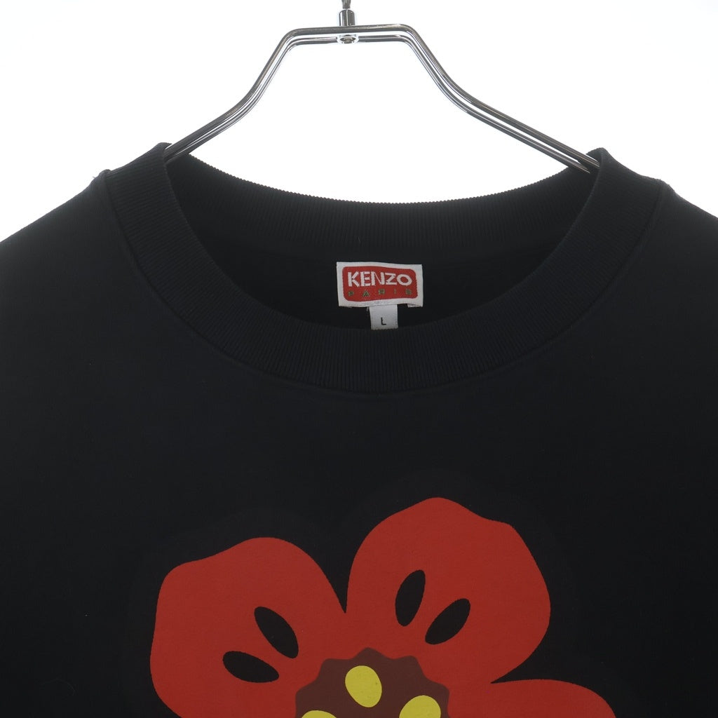 KENZO(ケンゾー) Boke Flower Sweatshirt クルーネックスウェットトレーナー ブラック FD55SW4454ME