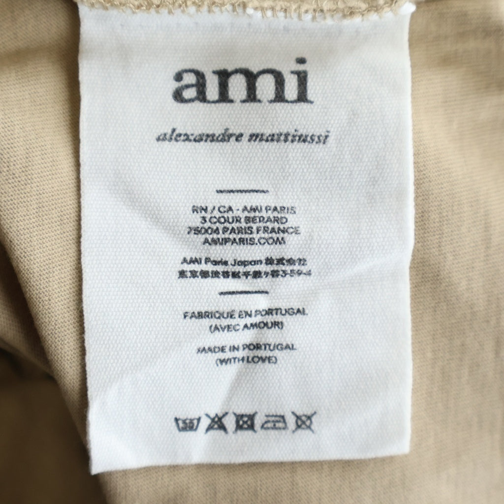 AMI Alexandre Mattiussi(アミアレクサンドルマテュッシ) T-Shirt ハートロゴ 半袖Tシャツ ベージュ A21FJ109.723