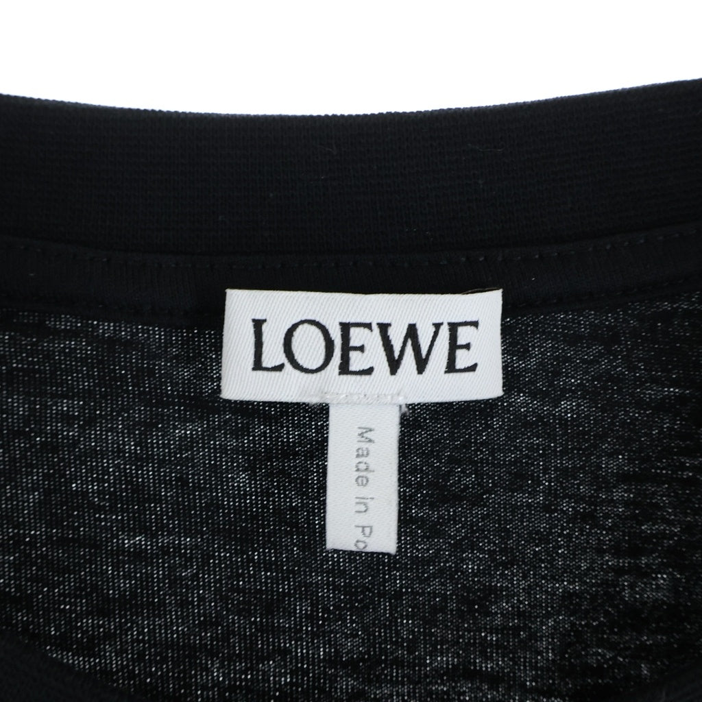 LOEWE(ロエベ) T-Shirt グリッチ アナグラムロゴ刺繍 半袖Tシャツ ブラック H526Y22J61