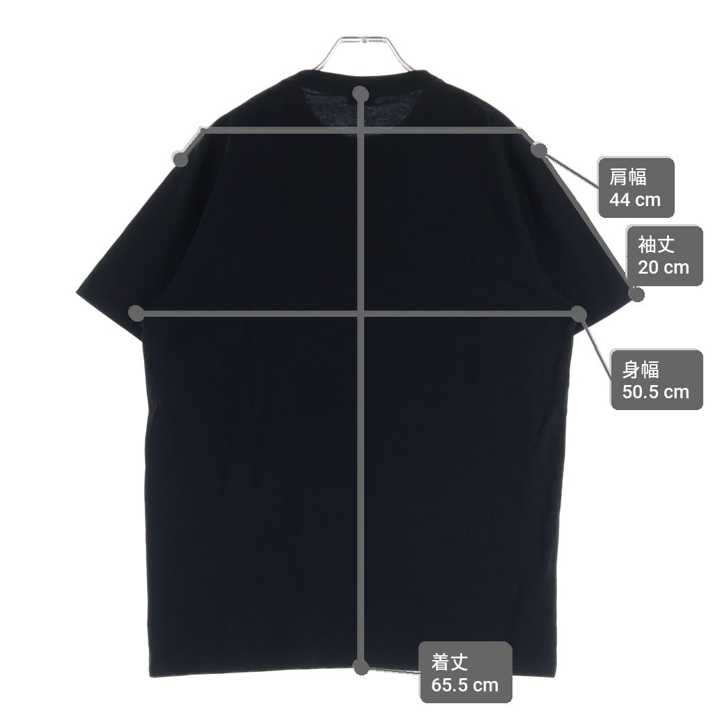 LOEWE(ロエベ) T-Shirt グリッチ アナグラムロゴ刺繍 半袖Tシャツ ブラック H526Y22J61
