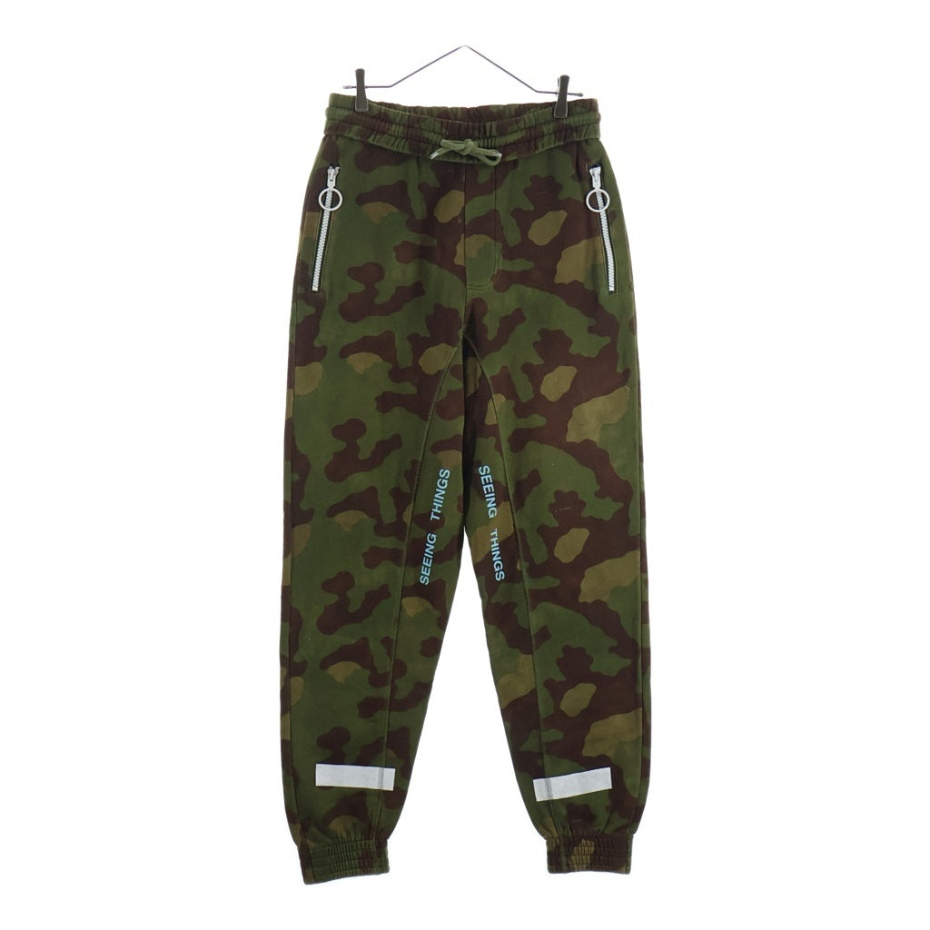 OFF-WHITE(オフホワイト) 17AW Sweatpants カモフラージュ 迷彩スウェットパンツ カーキ OMCA048F17601025
