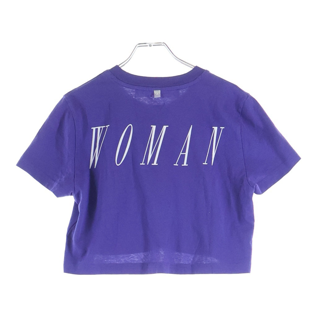 OFF-WHITE(オフホワイト) 20SS Arrows Logo Cropped Top クロップド半袖Tシャツ ブルー レディース OWAA081S20JER001