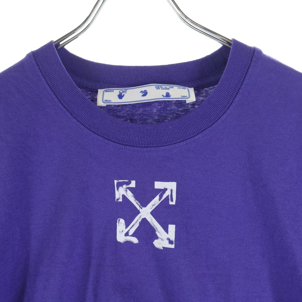 OFF-WHITE(オフホワイト) 20SS Arrows Logo Cropped Top クロップド半袖Tシャツ ブルー レディース OWAA081S20JER001
