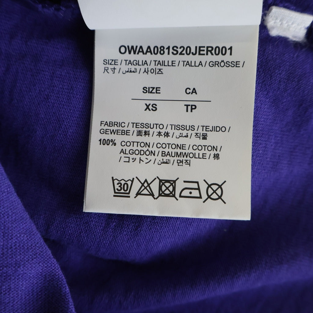 OFF-WHITE(オフホワイト) 20SS Arrows Logo Cropped Top クロップド半袖Tシャツ ブルー レディース OWAA081S20JER001
