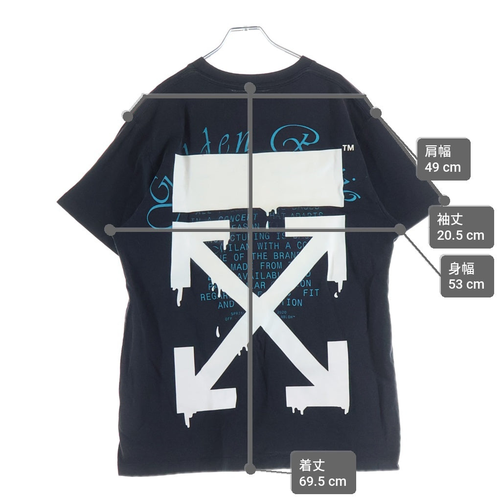 OFF-WHITE(オフホワイト) 18SS Dripping Arrow T-Shirt 半袖Tシャツ ブラック OMAA038R20185005