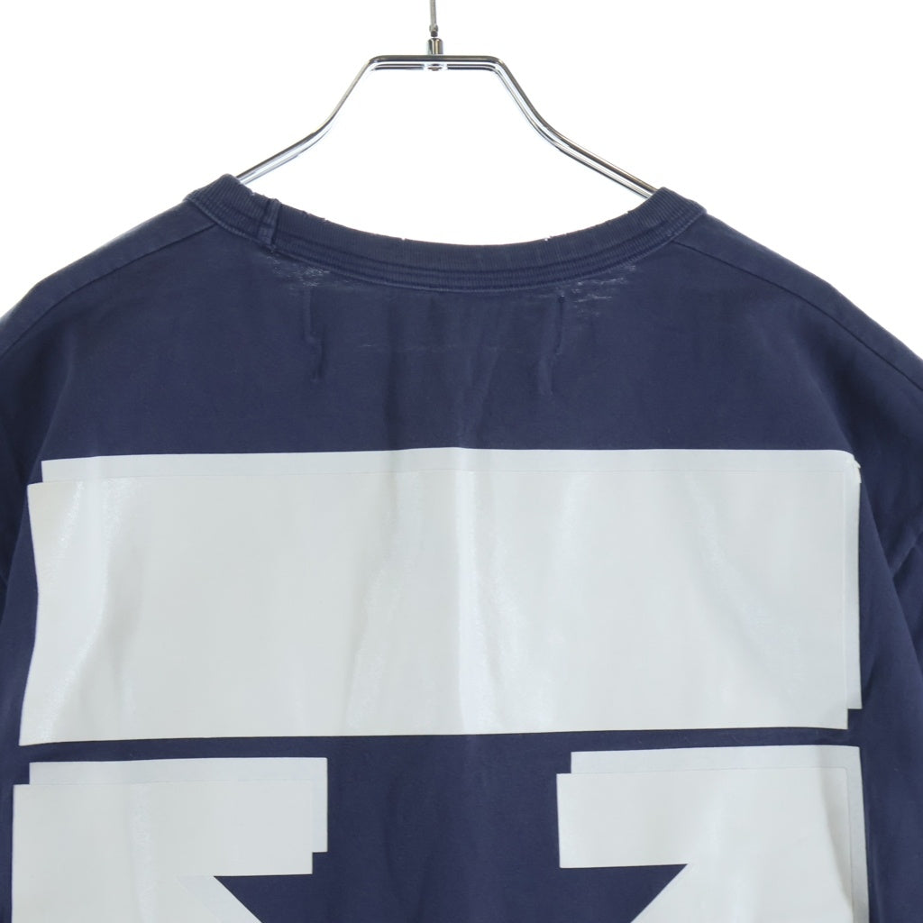 OFF-WHITE(オフホワイト) 18SS ×Champion T-Shirt チャンピオン ロゴ刺繍半袖Tシャツ ネイビー OMAA029S18874050