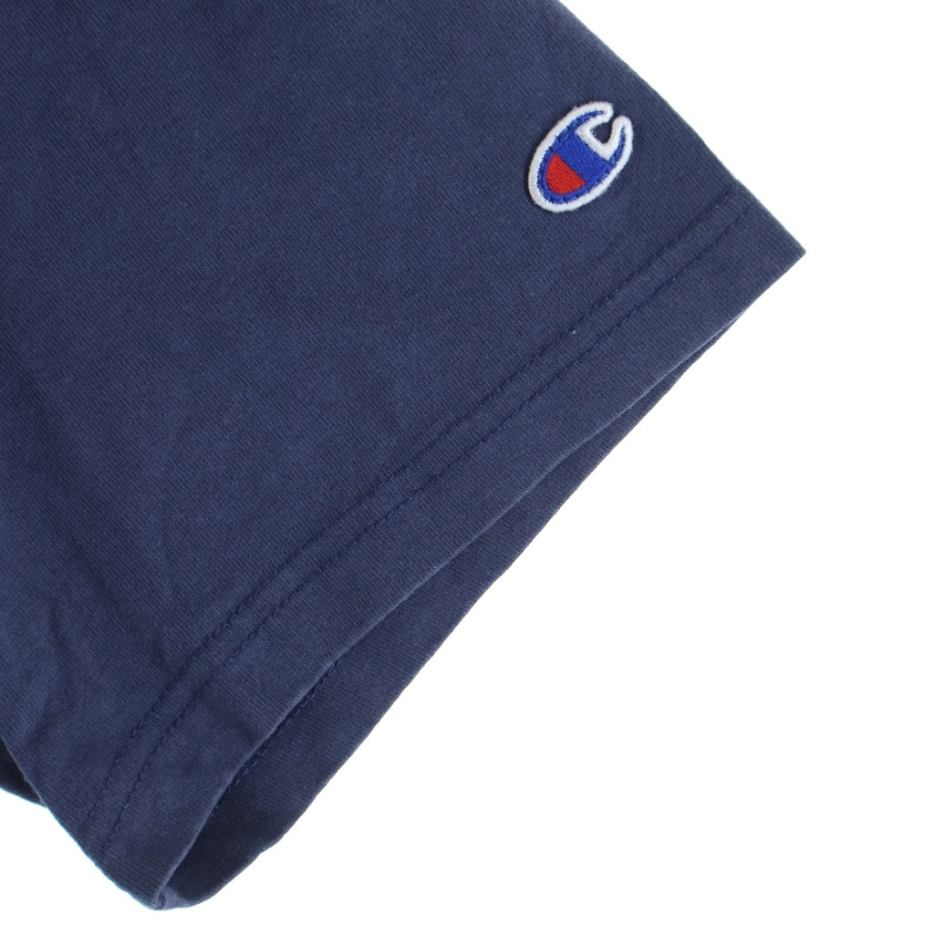 OFF-WHITE(オフホワイト) 18SS ×Champion T-Shirt チャンピオン ロゴ刺繍半袖Tシャツ ネイビー OMAA029S18874050