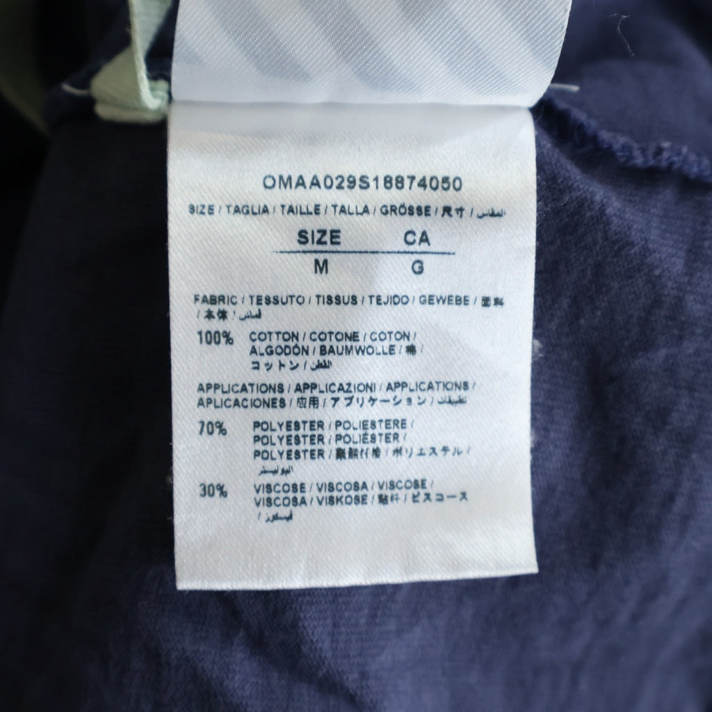 OFF-WHITE(オフホワイト) 18SS ×Champion T-Shirt チャンピオン ロゴ刺繍半袖Tシャツ ネイビー OMAA029S18874050