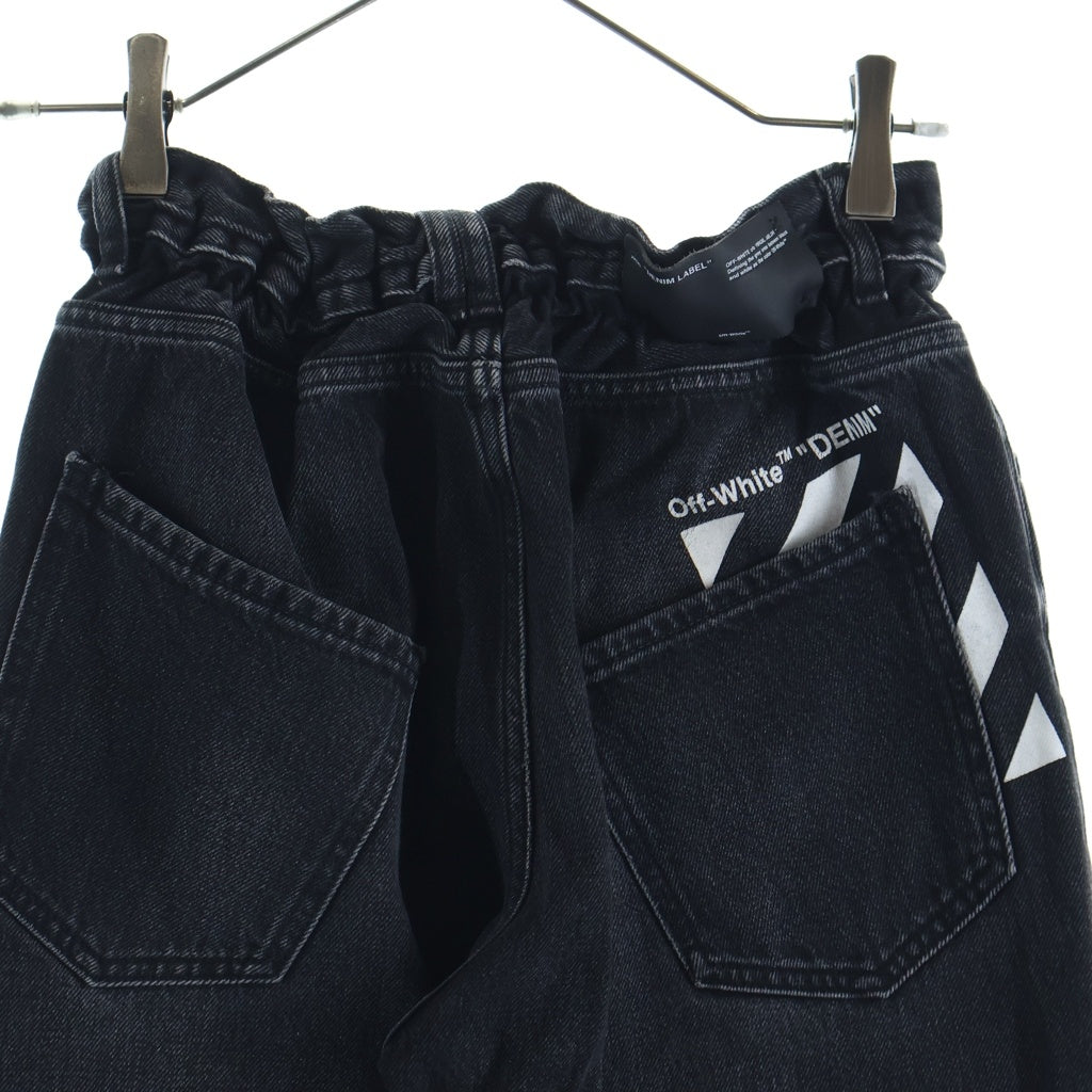 OFF-WHITE(オフホワイト) 19SS Belt Denim Pants ダメージ加工 デニムパンツ グレー OMYA005S19C27025