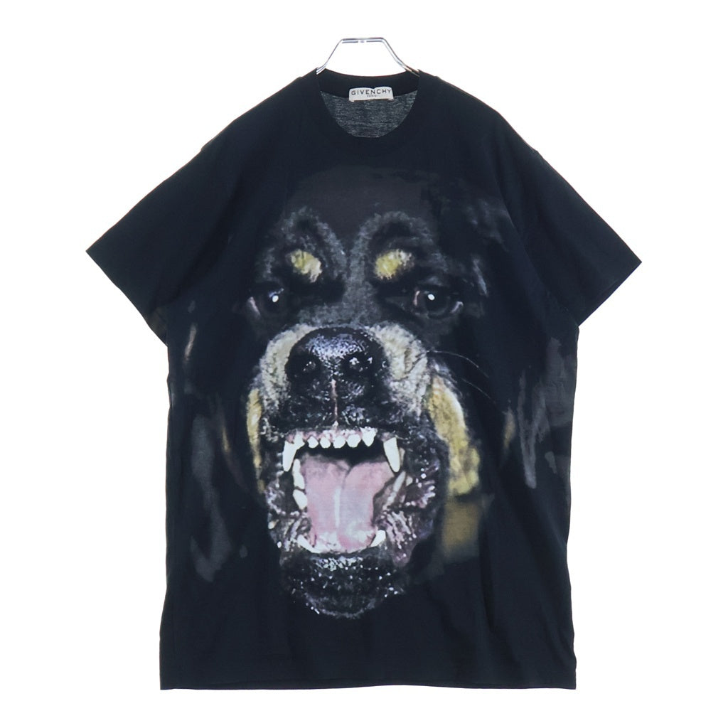 GIVENCHY(ジバンシィ) 18SS Rottweiler T-Shirt ロットワイラー ドッグプリント半袖Tシャツ ブラック BM705L3Y1P