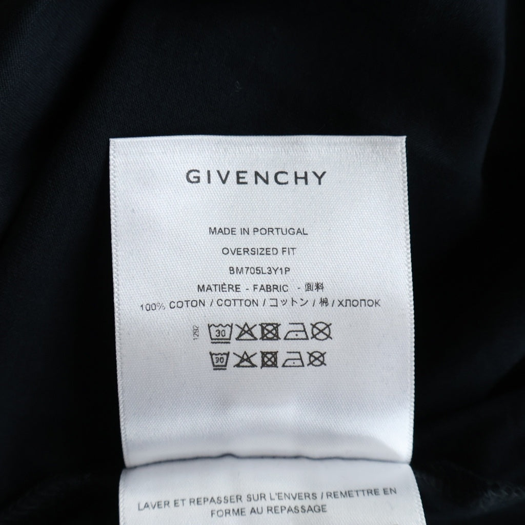 GIVENCHY(ジバンシィ) 18SS Rottweiler T-Shirt ロットワイラー ドッグプリント半袖Tシャツ ブラック BM705L3Y1P
