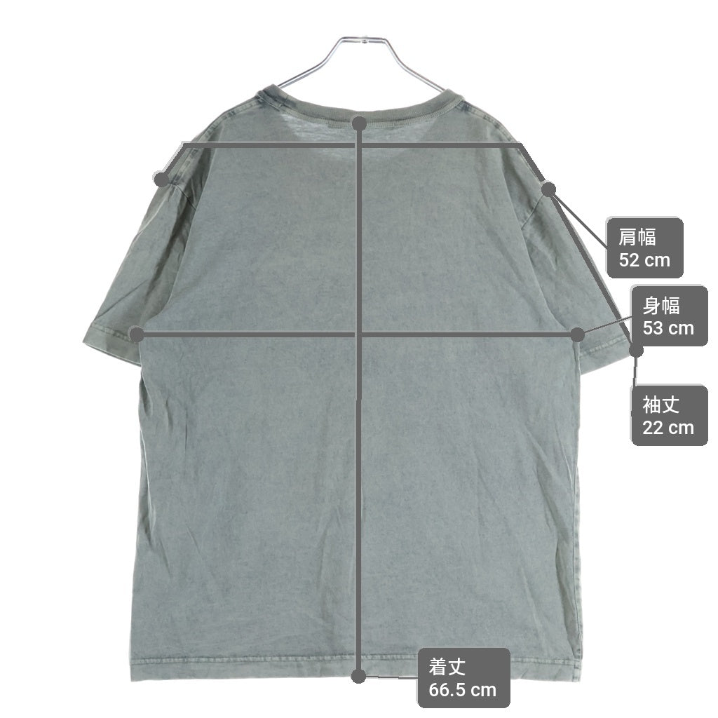 ALEXANDER WANG(アレキサンダーワン) Emboss T-Shirt エンボスロゴ フェード加工 半袖Tシャツ グレー