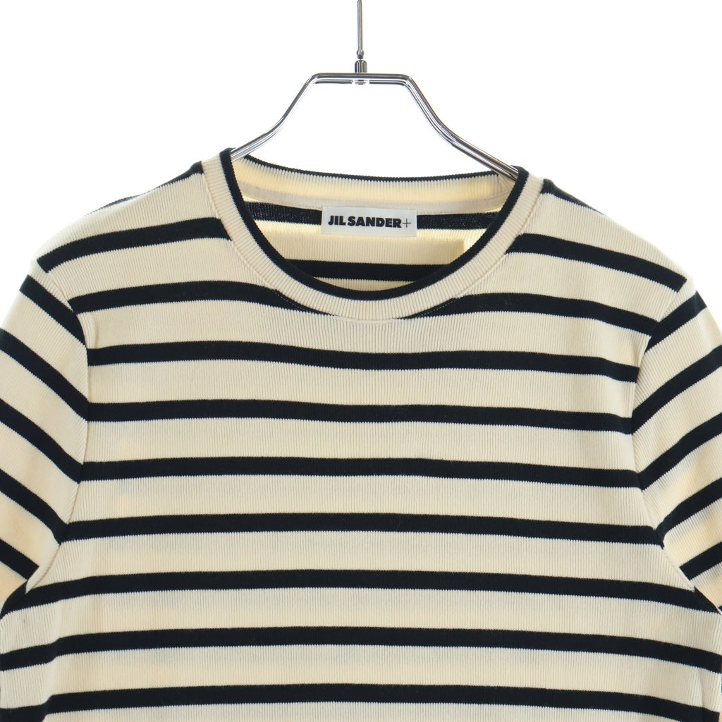 JIL SANDER +(ジルサンダープラス) 21SS T-Shirt ボーダー半袖Tシャツ アイボリー JPPU707524
