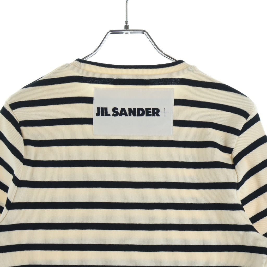 JIL SANDER +(ジルサンダープラス) 21SS T-Shirt ボーダー半袖Tシャツ アイボリー JPPU707524