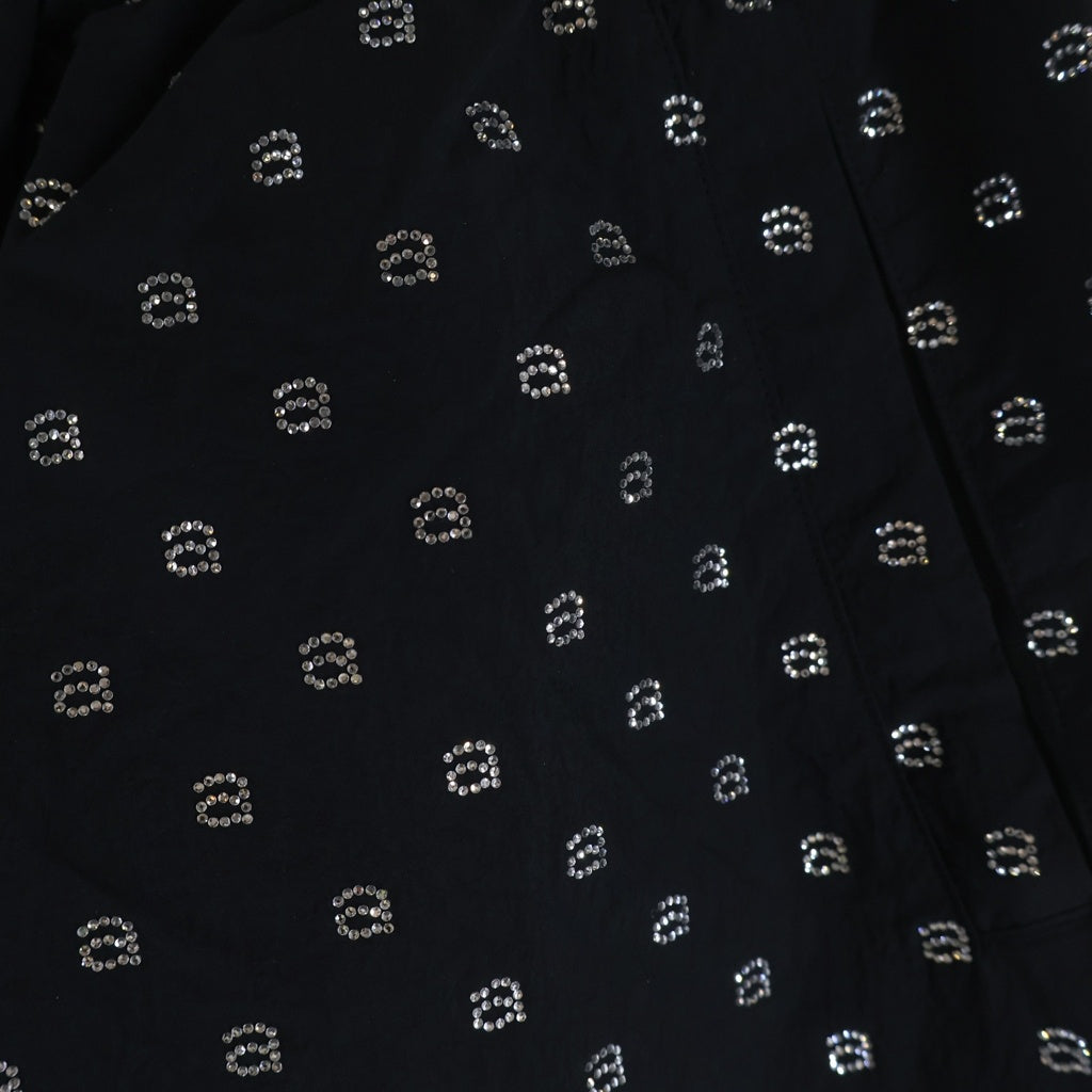 ALEXANDER WANG(アレキサンダーワン) Crystal Jogger Pants ラインストーン装飾 ナイロンパンツ ブラック 1WC2234580