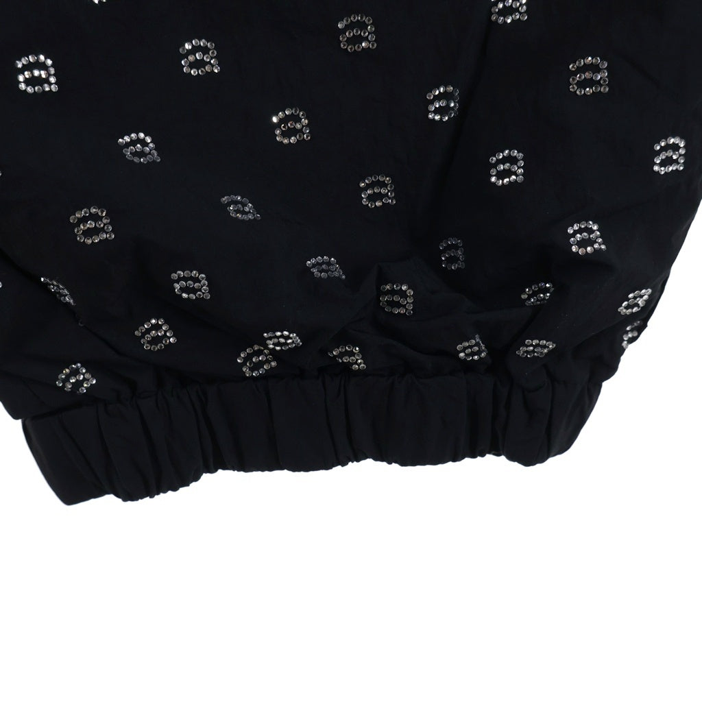ALEXANDER WANG(アレキサンダーワン) Crystal Jogger Pants ラインストーン装飾 ナイロンパンツ ブラック 1WC2234580
