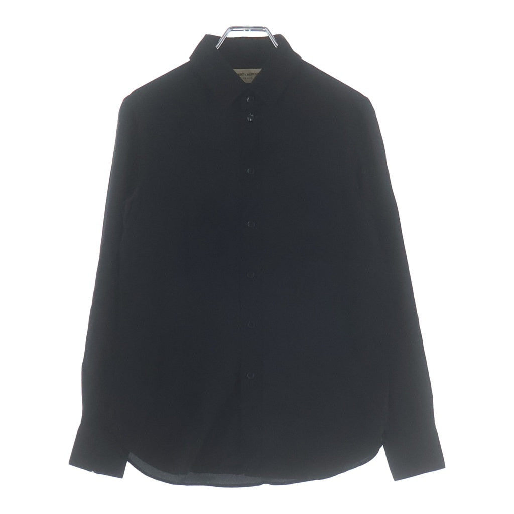 SAINT LAURENT PARIS(サンローランパリ) Uniform Shirt シルク長袖シャツ ブラック レディース 636994 Y100W