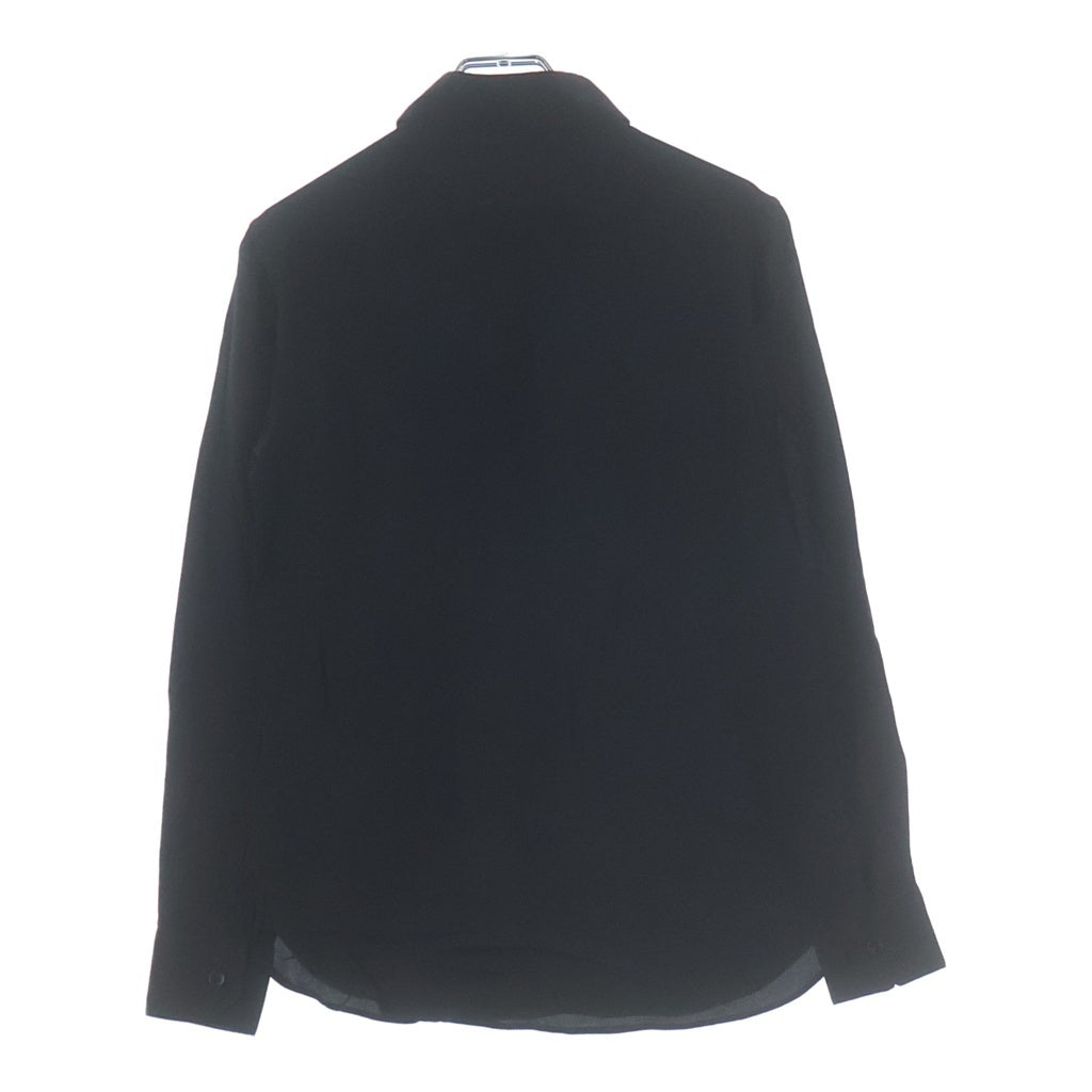 SAINT LAURENT PARIS(サンローランパリ) Uniform Shirt シルク長袖シャツ ブラック レディース 636994 Y100W