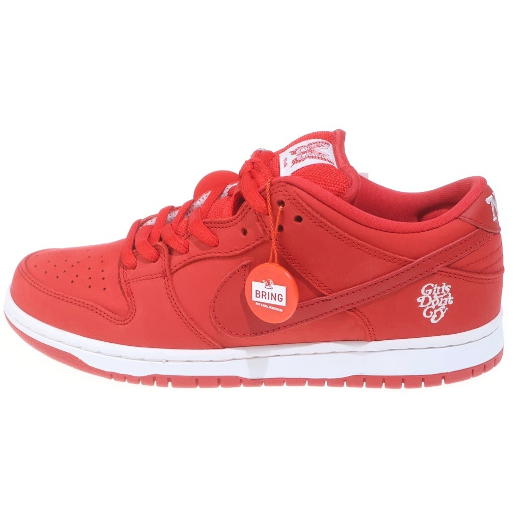 NIKE(ナイキ) ×Girls Don't Cry SB DUNK LOW PRO QS BQ6832-600×ガールズドントクライ ダンク ローカットスニーカー レッド US8.5/26.5cm